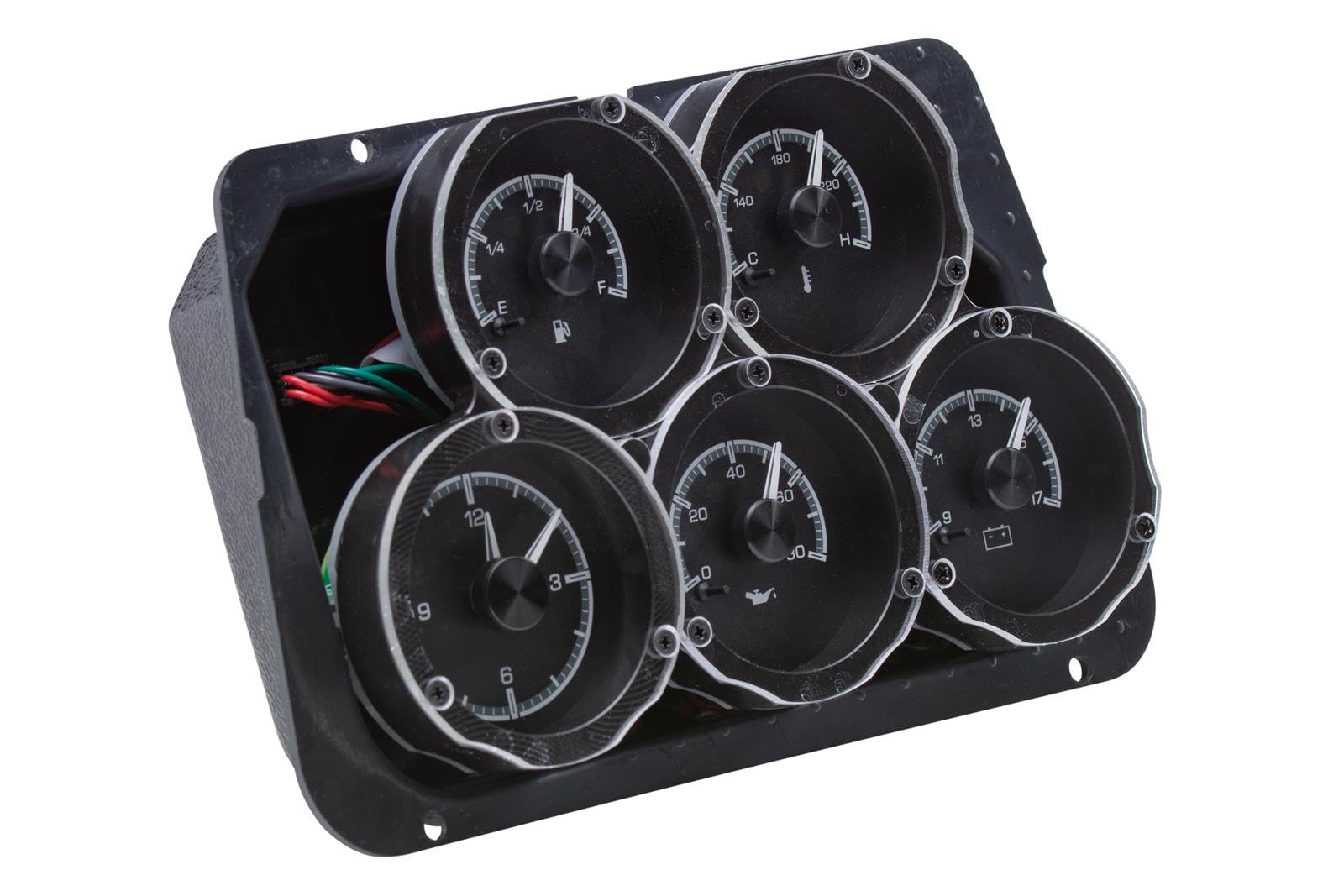 Dakota Digital HDX-68C-VET-K Compatible with 1968-77 Chevy Corvette Car Custom Analog Gauge System Black Alloy