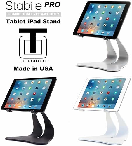Miniatura 2 de Thought Out Stabile Pro - Soporte giratorio para iPad, color blanco, fabricado en Estados Unidos, compatible con Apple iPad