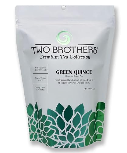Two Brothers Coffee Roasters - Colección de té de primera calidad, membrillo verde, 1/4 lb