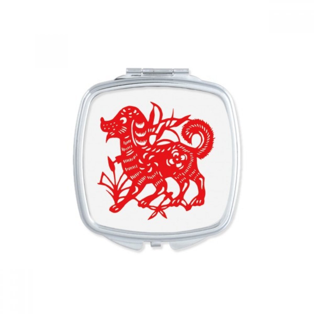 Miroir de maquillage compact portable carré avec réflexion haute définition pour sac