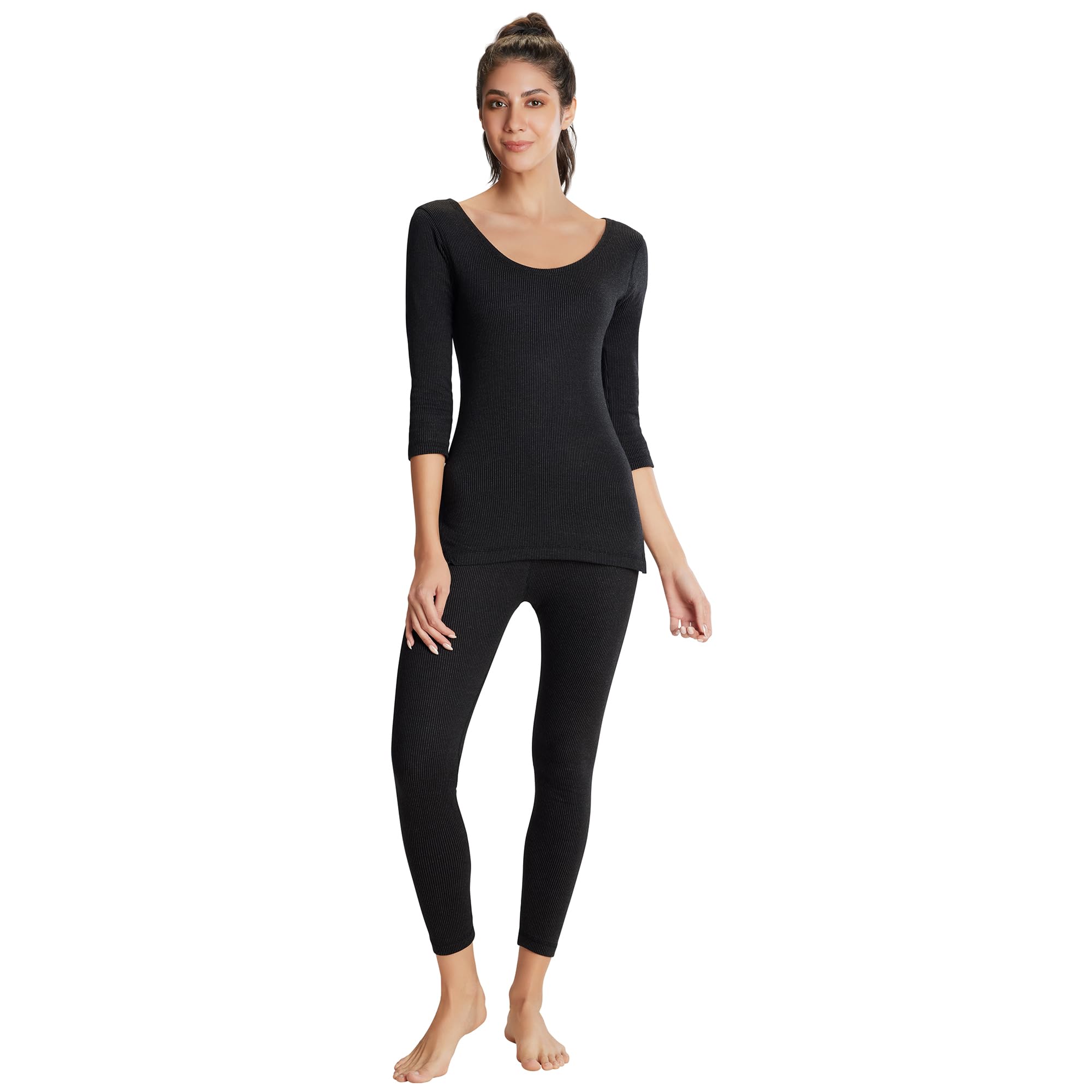 Ultima Plus Blouse and Pant Set-Pack of 2 |Super Combed Cotton Rich Regular Fit Body Warmer Thermal Top | Soft, Breathable & Naturally Insulated Winter Thermal Undershirt Top-image-14