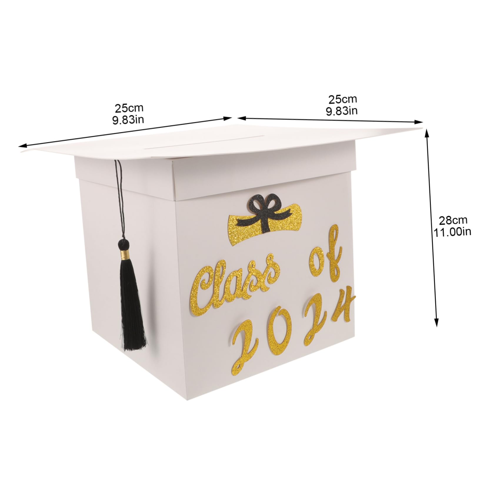Uonlytech Graduation Box Holder Elegant Storage for Blessing Cards Creative Ceremony Decoration Multi-functional Keepsake for Class of Interactive Card Box for Memorable Messages