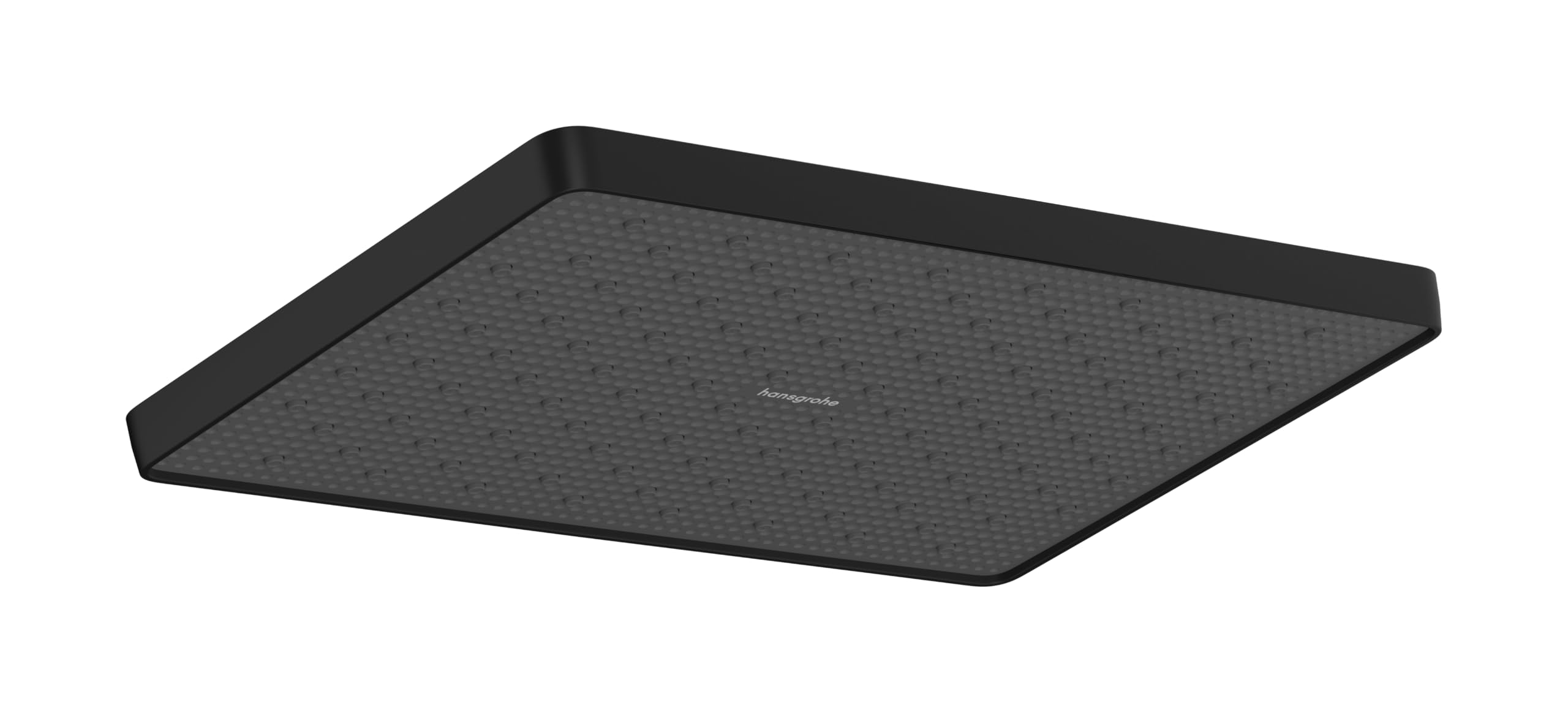 hansgrohe Activera Q - rociador de ducha max. 6 l/min (EcoSmart+), ducha fija (290 x 180 mm), cabezal de ducha lluvia para conexión pared y techo, negro mate, 28739670