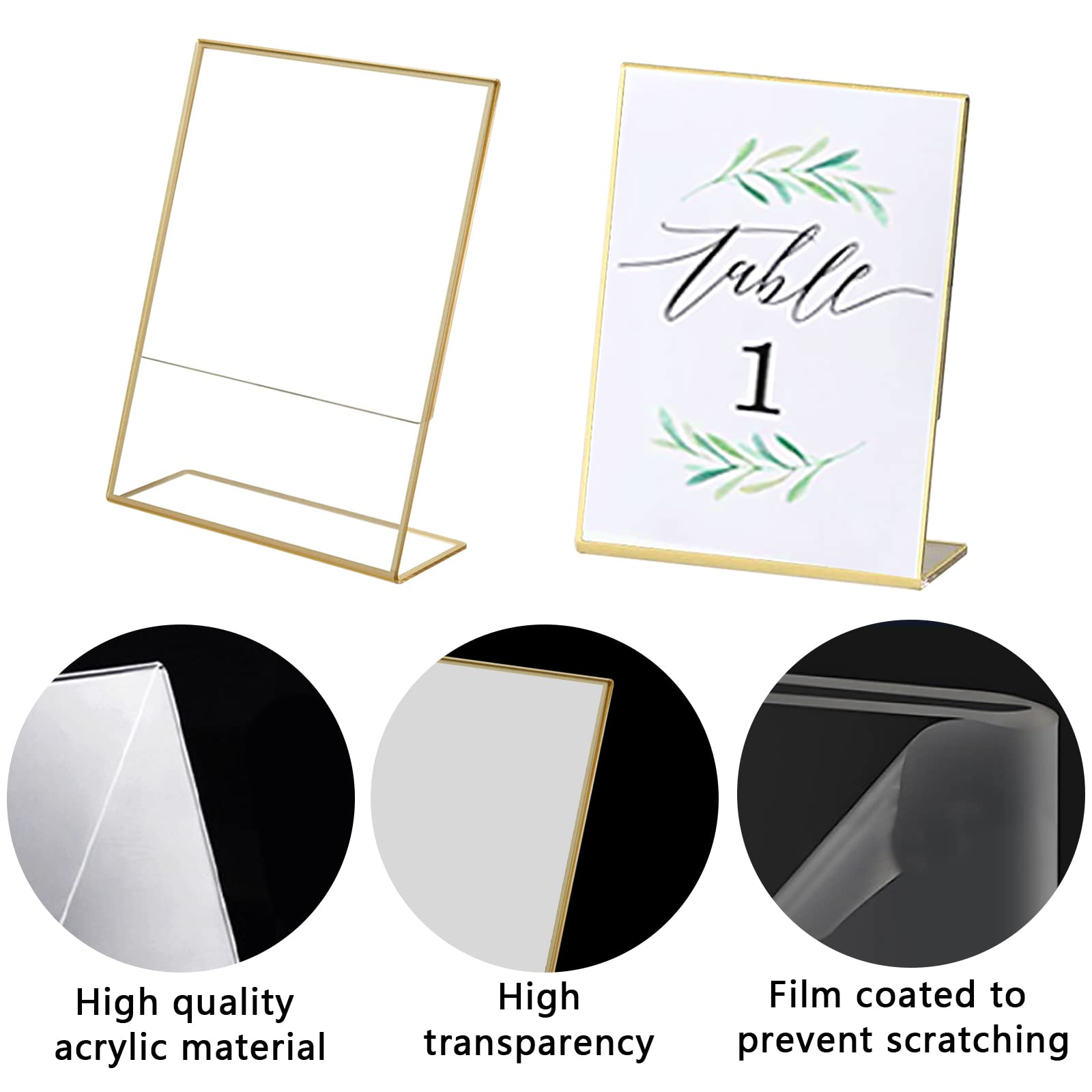 Espositori Da Tavolo In Plexiglass Trasparente A5 - 6 Pezzi, Per Poster E Avvisi - Foto 5