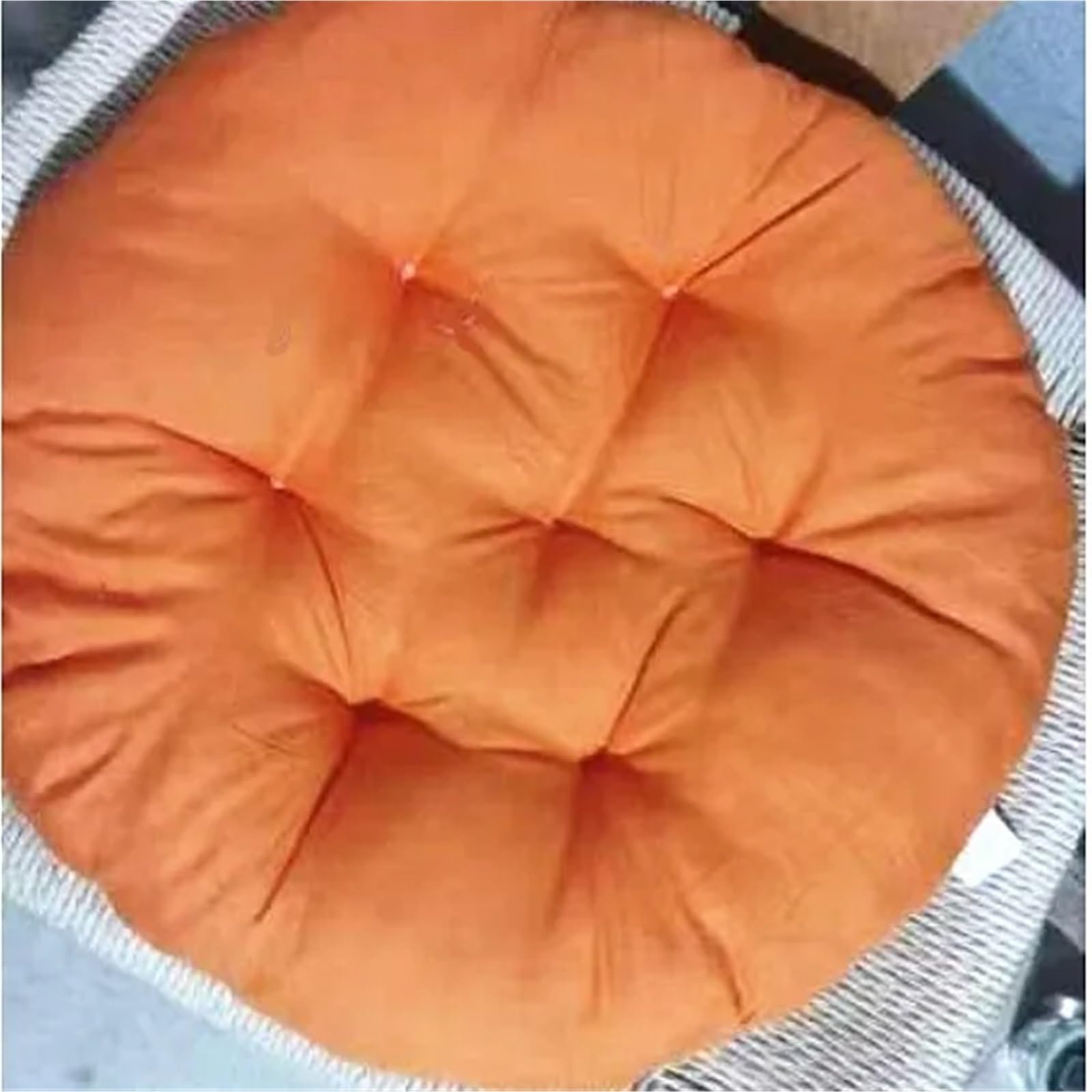 MTKSFDC Garden Seat Cushions Non-slip Thicken Household Dining Chair Cushion Nap Pad Round Winter Warmth 40CM(Orange)