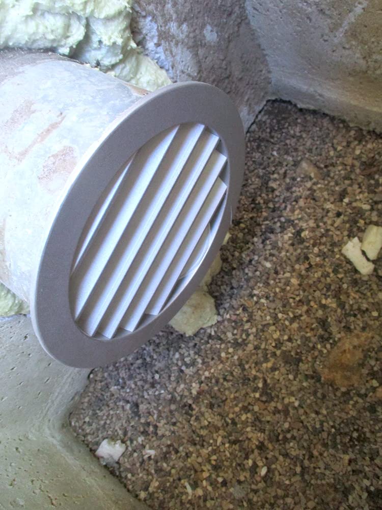 Griglia di Ventilazione Circolare in Alluminio bianca con Rete di protezione per la mandata e ripresa Aria esterna - diametro 200mm