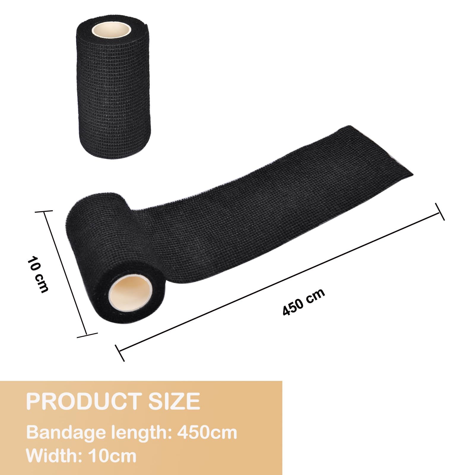 12 Rollos Vendas Autoadhesivas - 10 cm × 4.5 m Vendaje Elástico Cohesivo 6 Patrones Tape Cinta Banda Venda para Mascotas para Primeros Auxilios para Manos, Pies, Rodillas, Brazos Proteccion
