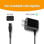 15V Charger AC Power Adapter Fit for Philips HQ8505 9000 7000 Series MG5750 MG7790 Electric Shaver Beard Trimmer, One Blade QP6520 QP2630 QP6510 Charger Cable Cord Replacement