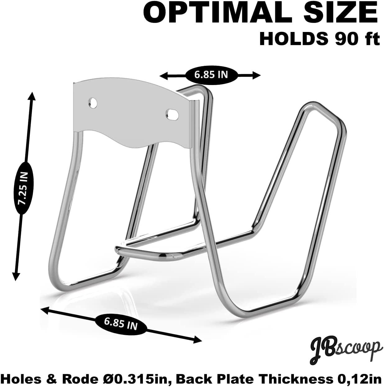 JBscoop Soporte de manguera de jardín 2 juegos, soporte de pared para manguera de agua, cables de extensión, manguera de compresor de aire