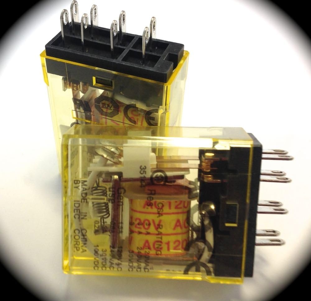 IDEC Corporation RY2S-UAC120V Relay; E-Mech; Gen Purp; DPDT; Cur-Rtg 3A; Ctrl-V 120AC; Vol-Rtg 240AC; Plug-In/Solder by Idec