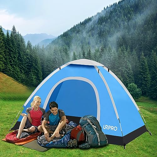 URPRO Portable Camping Tent, 2 Person Lightweight Tent,Waterproof Windproof, UV Protection, Perfect for Beach, Outdoor, Traveling,Hiking,Camping, Hunting, Fishing, etc - Image 4