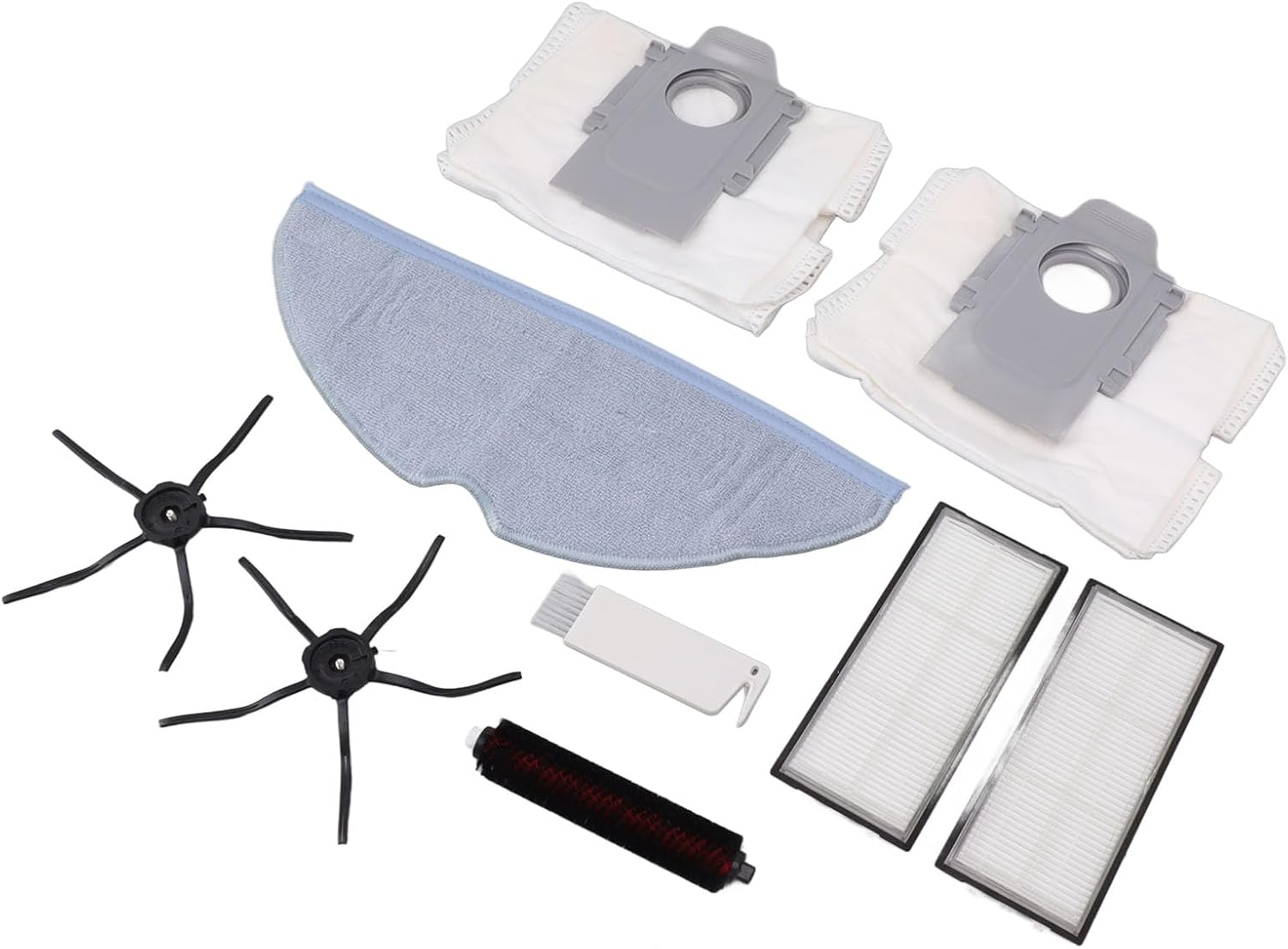 Sweeper Replacement Accessories Filters Dust Collecting Bags Side Brush Washable Mop Pad Cleaning Brush Compatible with Roborock G10S G10S Pro