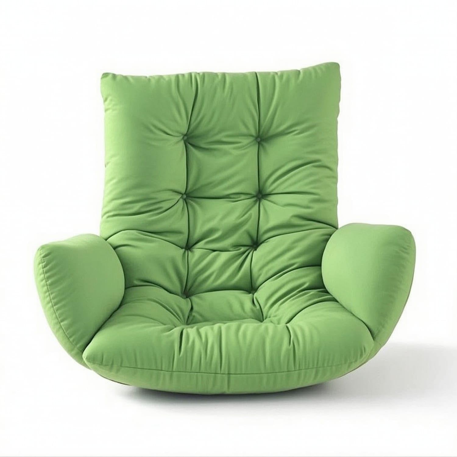 Tufted Hanging Swing Egg Chair Cushion Padded Egg Chair Cushion Quilted Soft for Patio, Balcony, Sunroom, Reading Corner, Lime Green, Waterproof-image-22