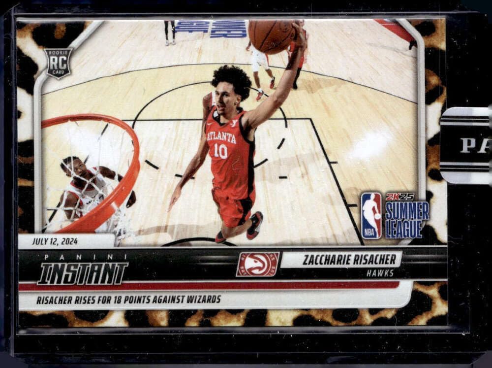 ZACCHARIE RISACHER RC SP 2024-25 Panini Instant 9/10 Jaguar ROOKIE #377 Hawks NM-MT Basketball Pre-Season