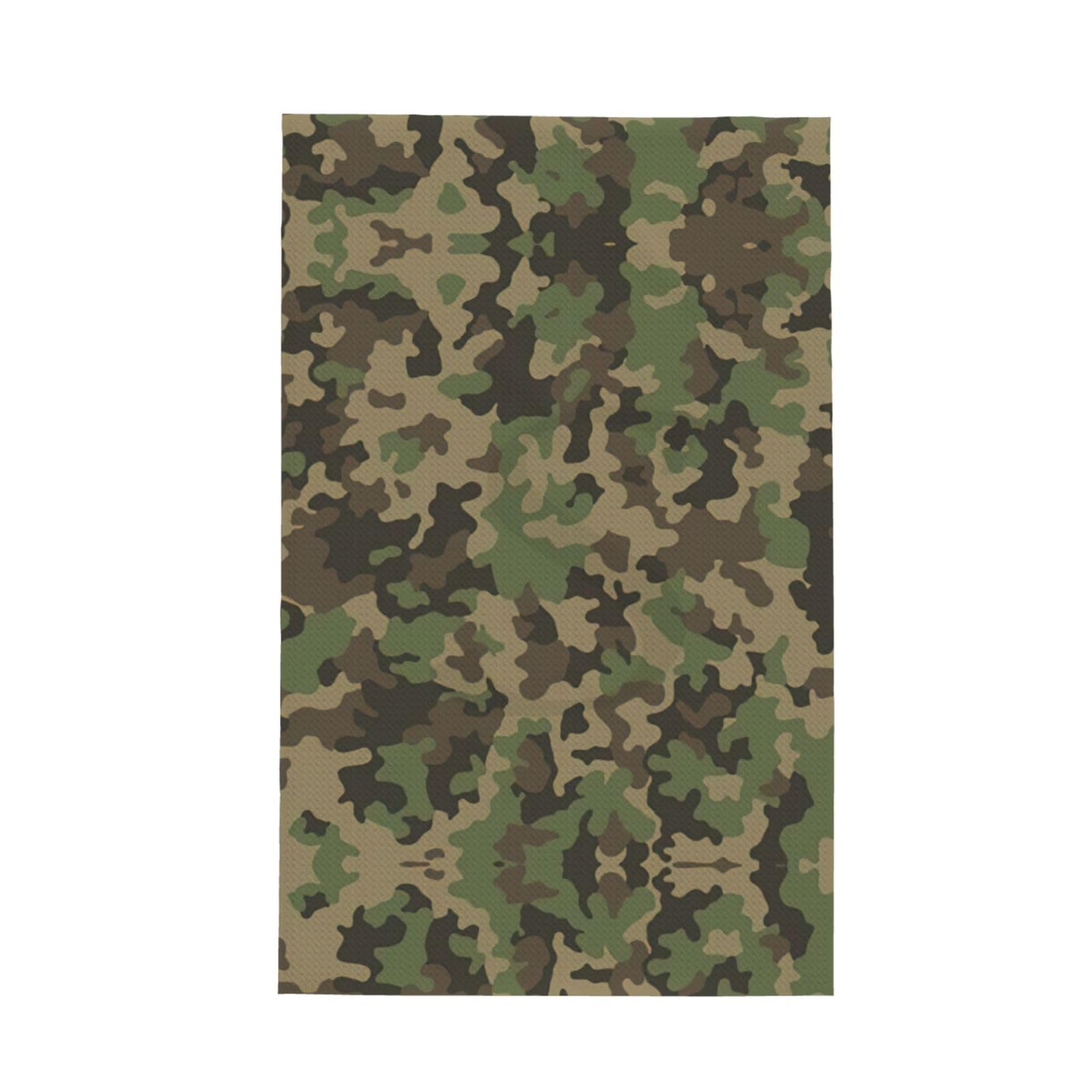 Xxahnbm Black Green Camo Print Waffle Kitchen Towel,Absorbent Hand Towel