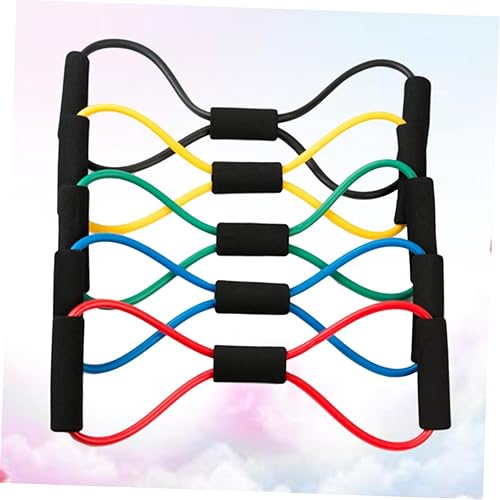 Miniatura 7 de Kisangel 15 Uds 8 Cordón Yoga Entrenamiento Banda de Resistencia Figura 8 Banda de Resistencia Bandas de Resistencia Ejercicio Bandas Elásticas de