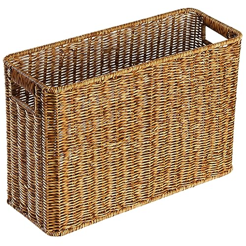 Cabilock File Basket Wicker Large Storage Basket Woven Storage Organizer Rattan
