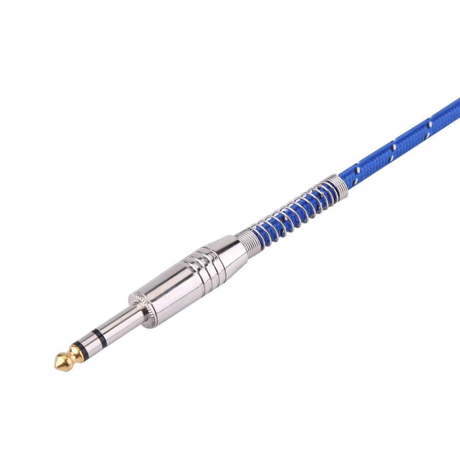 Socobeta Câble stéréo mâle à mâle 6.35mm câble Audio stéréo mâle à mâle pour Guitare électrique mélangeur stéréo(20M)