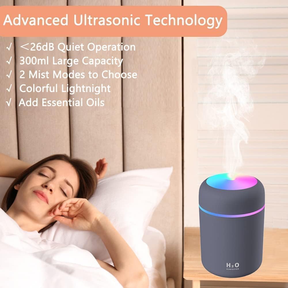 Humidifire for Room Moisture, Aroma Diffuser for Home, Mist Maker, Cool Mist Humidifier, Small Quiet Air Humidifier, Ultrasonic Essential Oil Diffuser Electric (H2O) (H2O Humidifre) 4