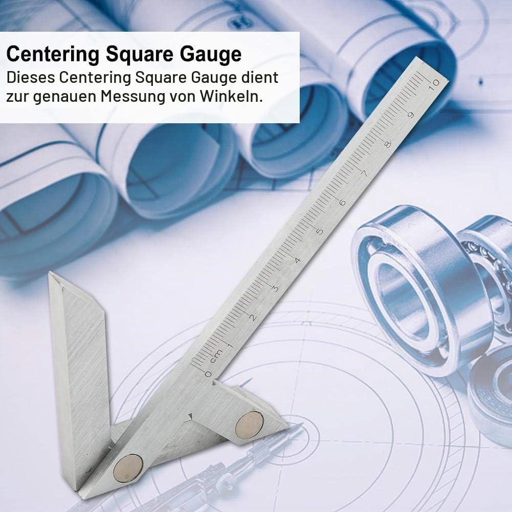 Zentrierwinkel 100 x 70 mm industrielle Präzisions Mittellehre zentrierlehre, Mittenfinder Zentrumsfinder Präzisionskarbonstahl Mittelpunktfinder