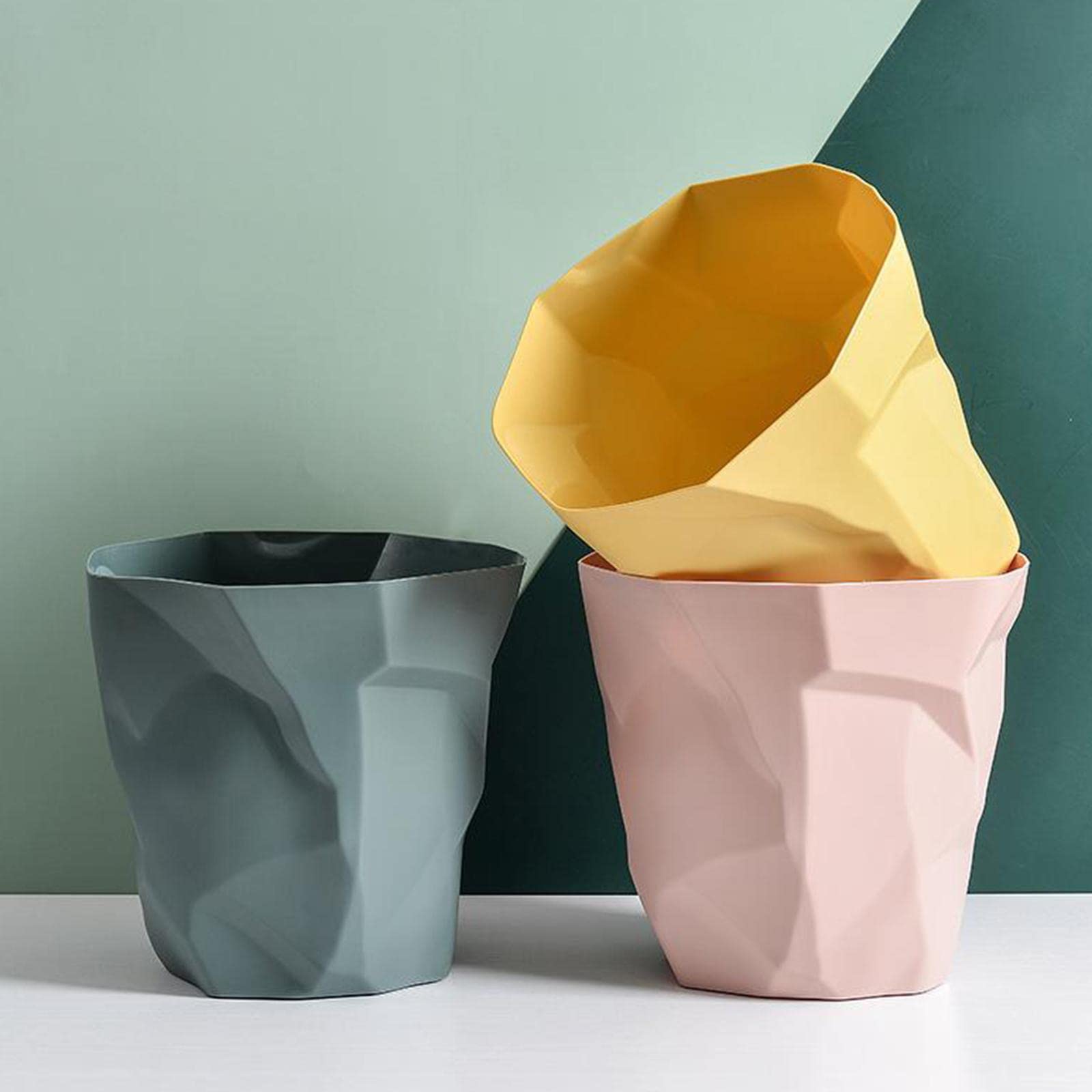 CALANDIS Nordic Style PP Trash Can Wastepaper Recycling Wastebasket Yellow Small-picture-32