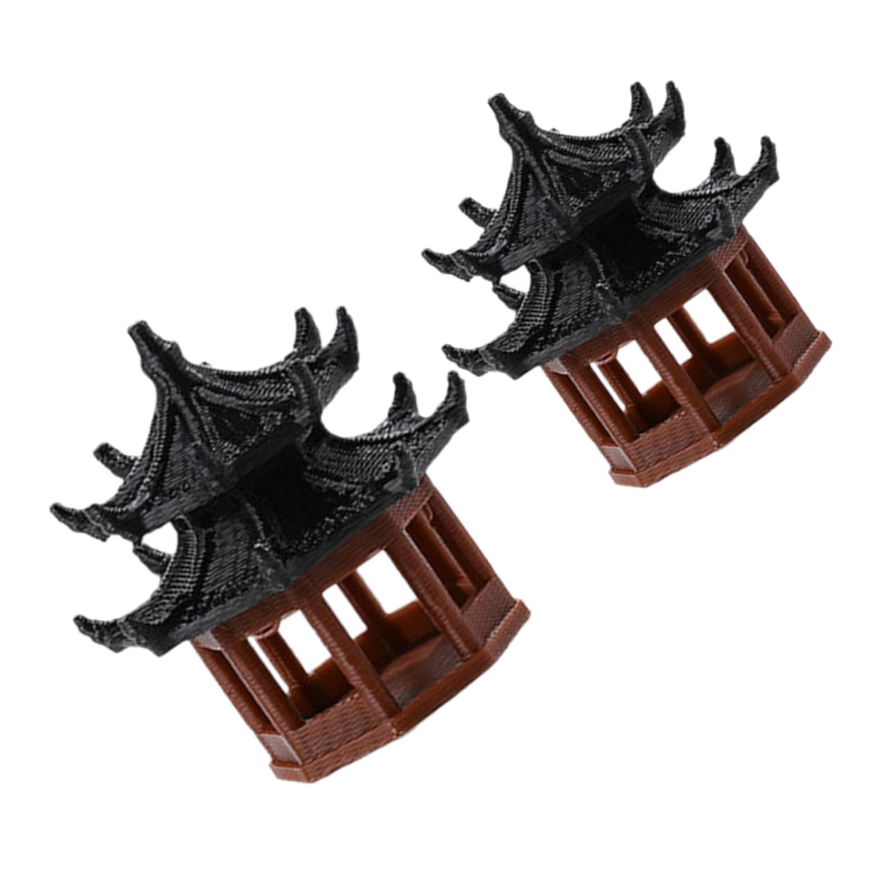 Cabilock 20 Piezas de Paisaje Micro Pagoda pabellón en Miniatura Ornamento del Castillo del Acuario Decoración de Paisaje Estatua de paisajismo estatuilla en Miniatura el plastico