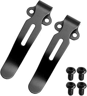 2 Pack Deep Carry Pocket Clips with 4 Pieces Screws