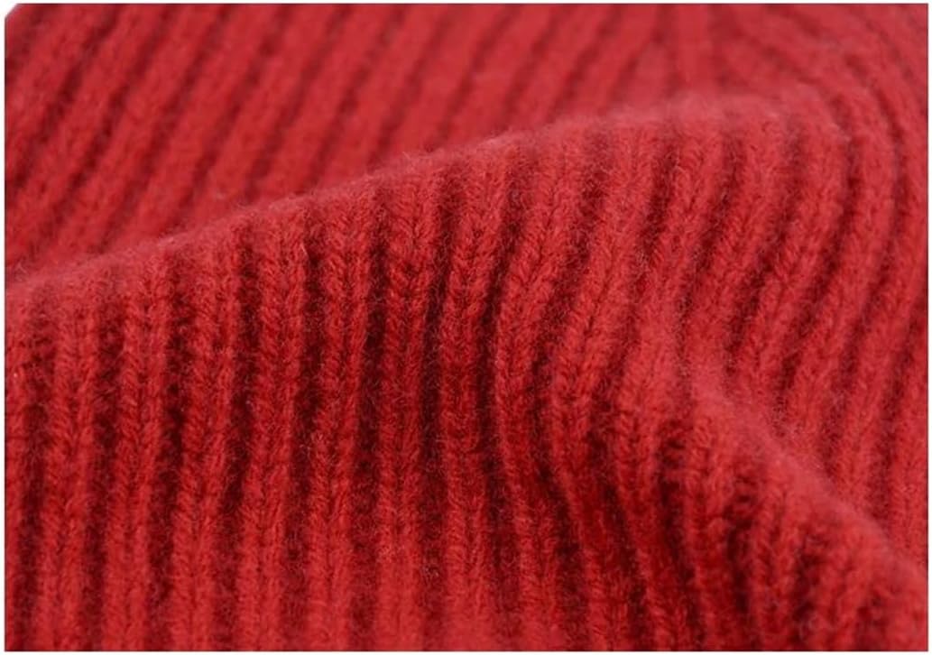 Women Solid Color Wool Warm Knitted Luxury Lightweight Beanies Cap Hats