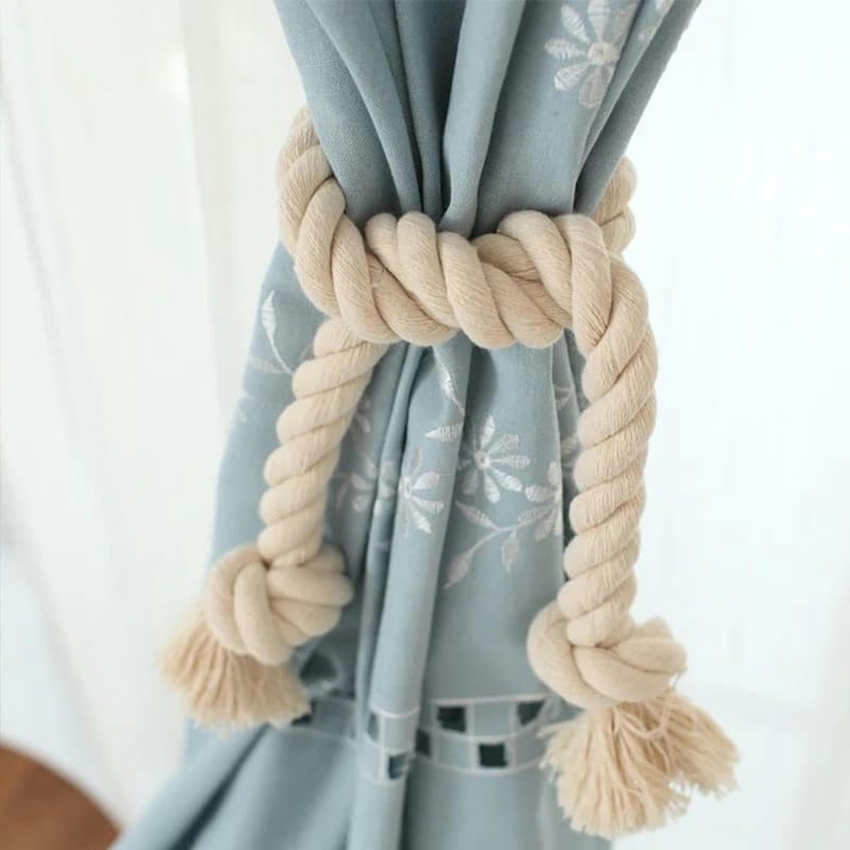 Cordón De Macramé Hilo Trenzado Algodón Beige Macramé Cordón Trenzado Cuerda 3 Hilos 5-8mm 5-10m(10meters,8mm)