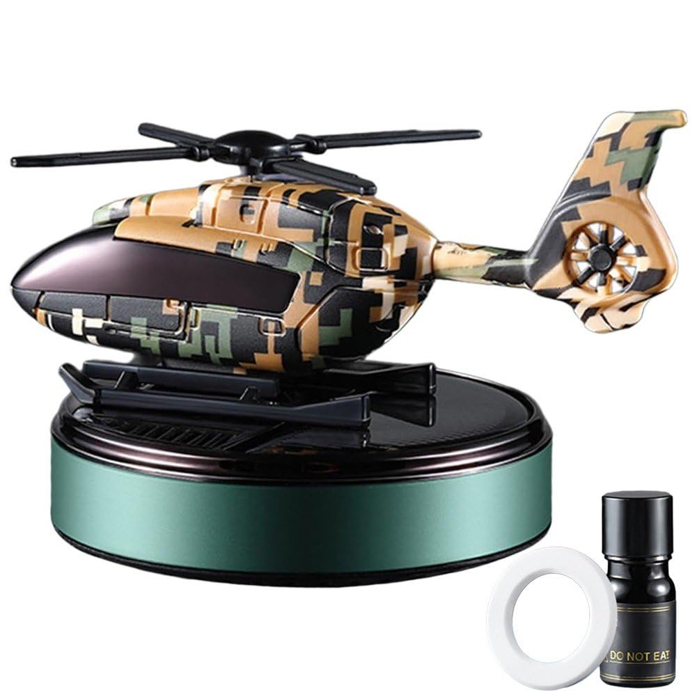 Ymxygz Helicopter Car Air Freshener Solar Automatic Rotation Propeller Essential Oil Diffuser Dashboard Perfume Decoration Ornament