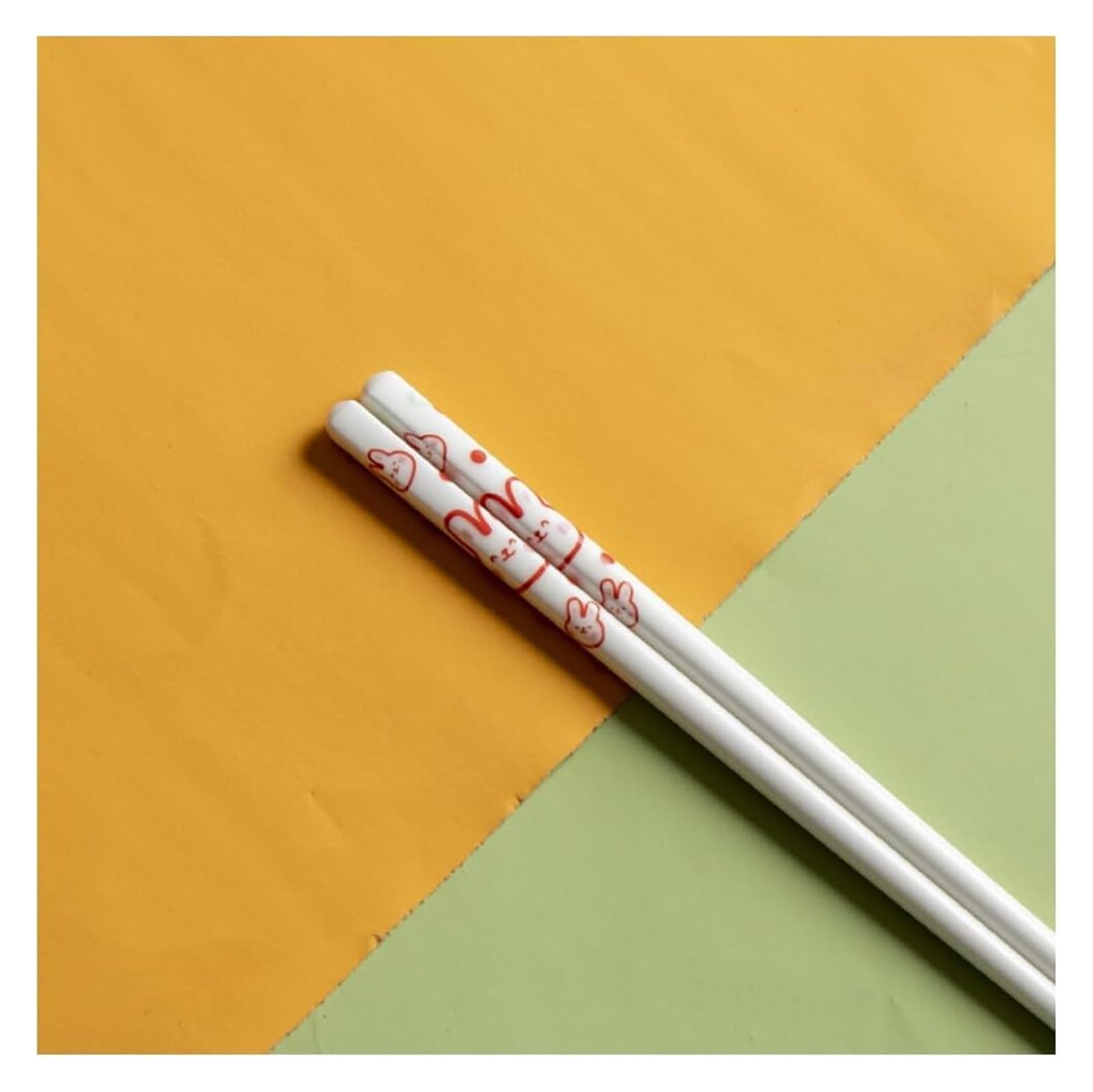 Jeu de baguettes, Cadeau japonais mignon de baguettes en porcelaine, 10 paires réutilisables céramique d'os haute qualité Chine(T)