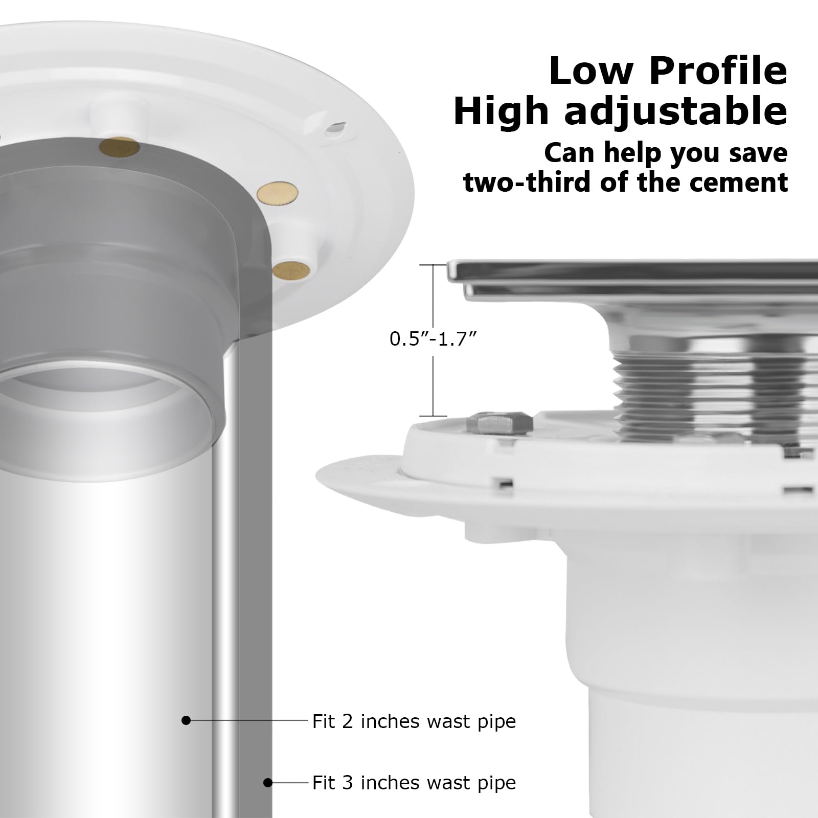 Amazon.co.jp: Uni-Green 改良クロム4インチスクエアシャワートレイン