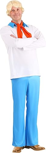 Miniatura 2 de Disfraz de Scooby Doo Fred para hombre de talla grande, personaje ficticio de Scooby-Doo, disfraz de Halloween para resolver misterios