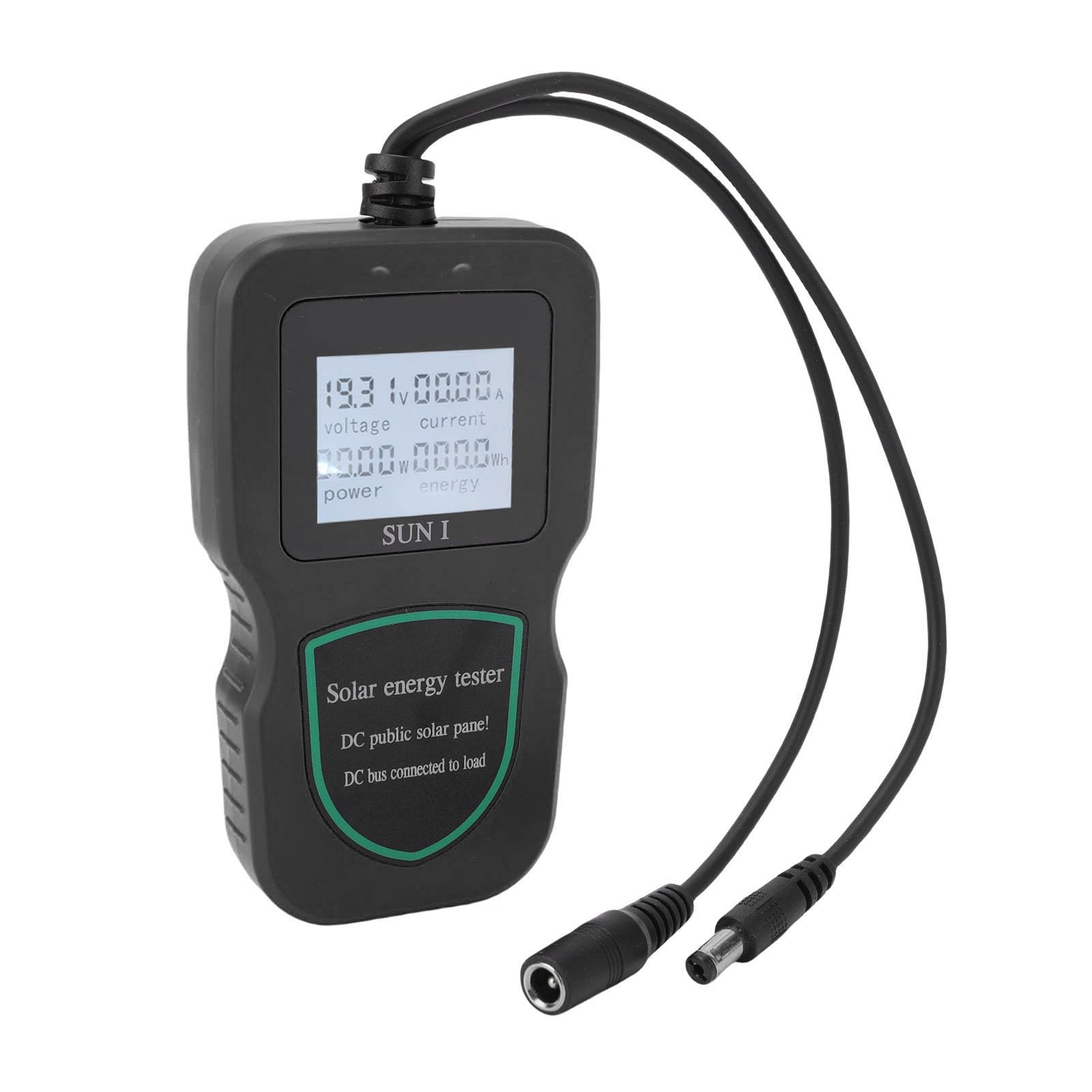FTVOGUE Tester per Pannelli Solari, Multimetro Fotovoltaico MPPT con Ampio Schermo LCD per Test Efficienti di Pannelli Solari da 5 W a 500 W (BLACK)