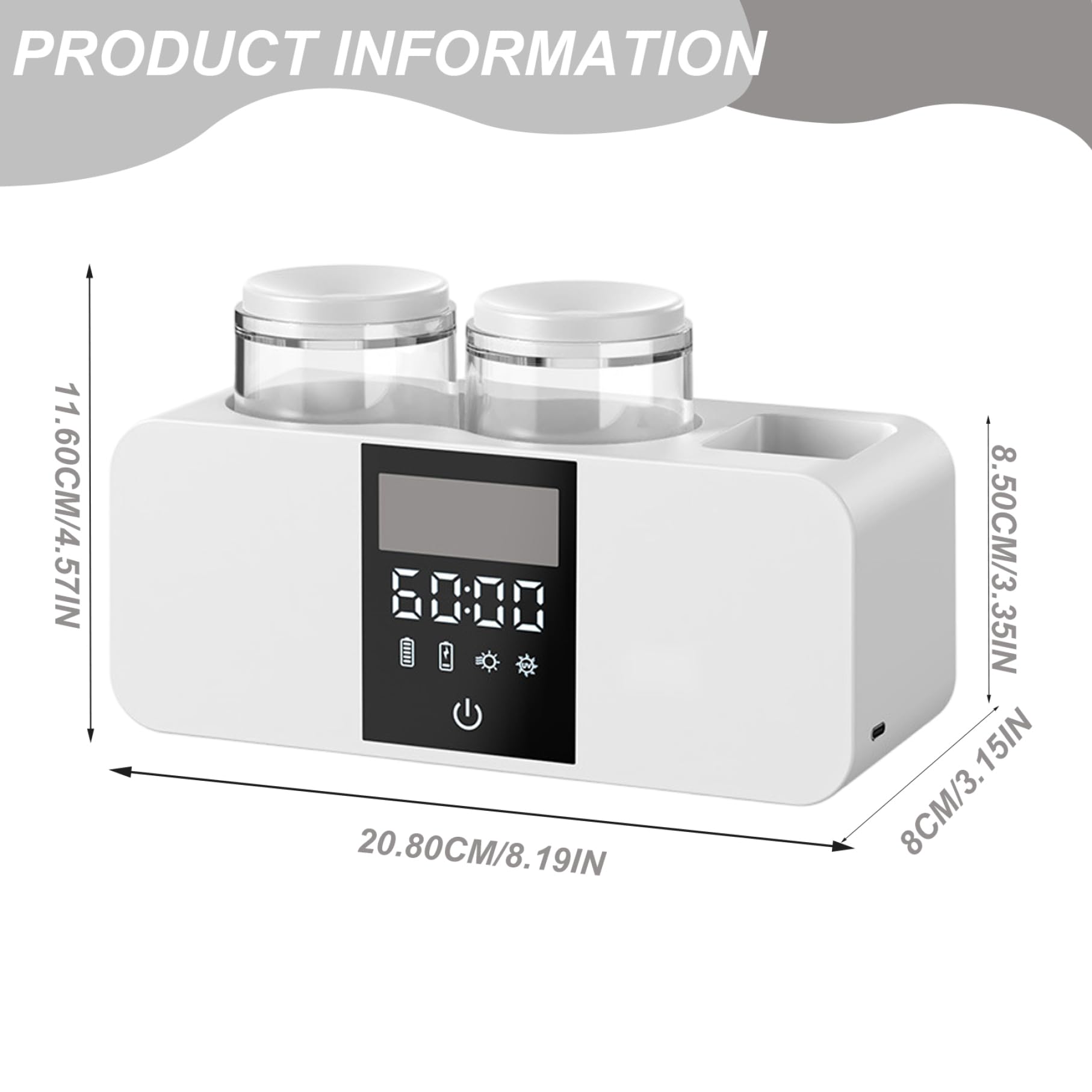 Soporte Inteligente para cepillos de Dientes, 2 Tazas, Soporte para cepillos de Dientes con energía Solar, con 4 Ranuras y dispensador de Pasta de, prácticos Accesorios de baño autoadhesivos