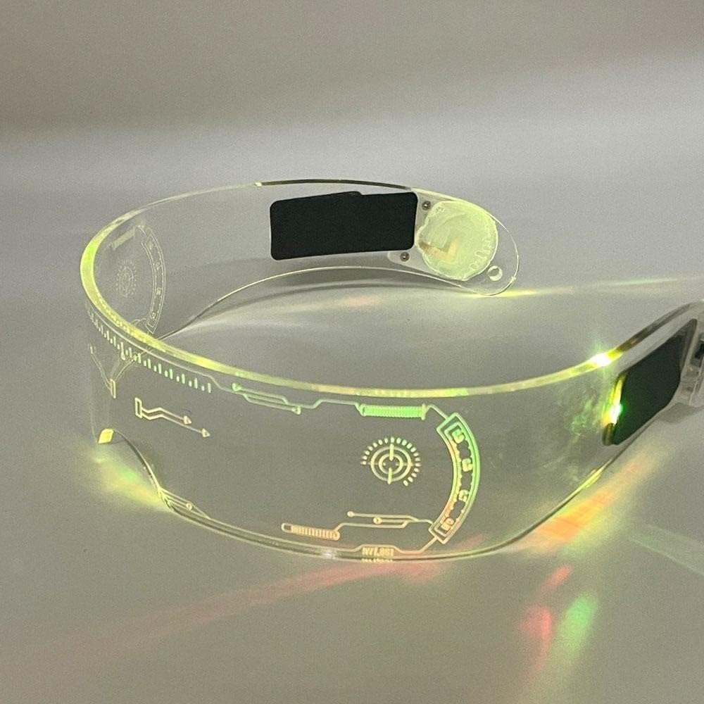 Amazon | サングラス 近未来 LED 線型 クリア SF レディース