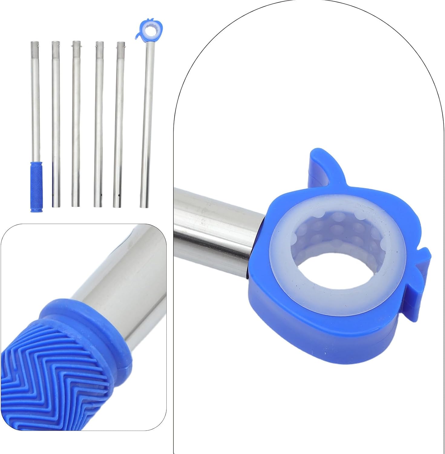 Window Opener Pole: 6-Section Window Opener Pole Telescoping Rod - Extendable Metal Assist Stick for Skylight and Loft Hatch Use