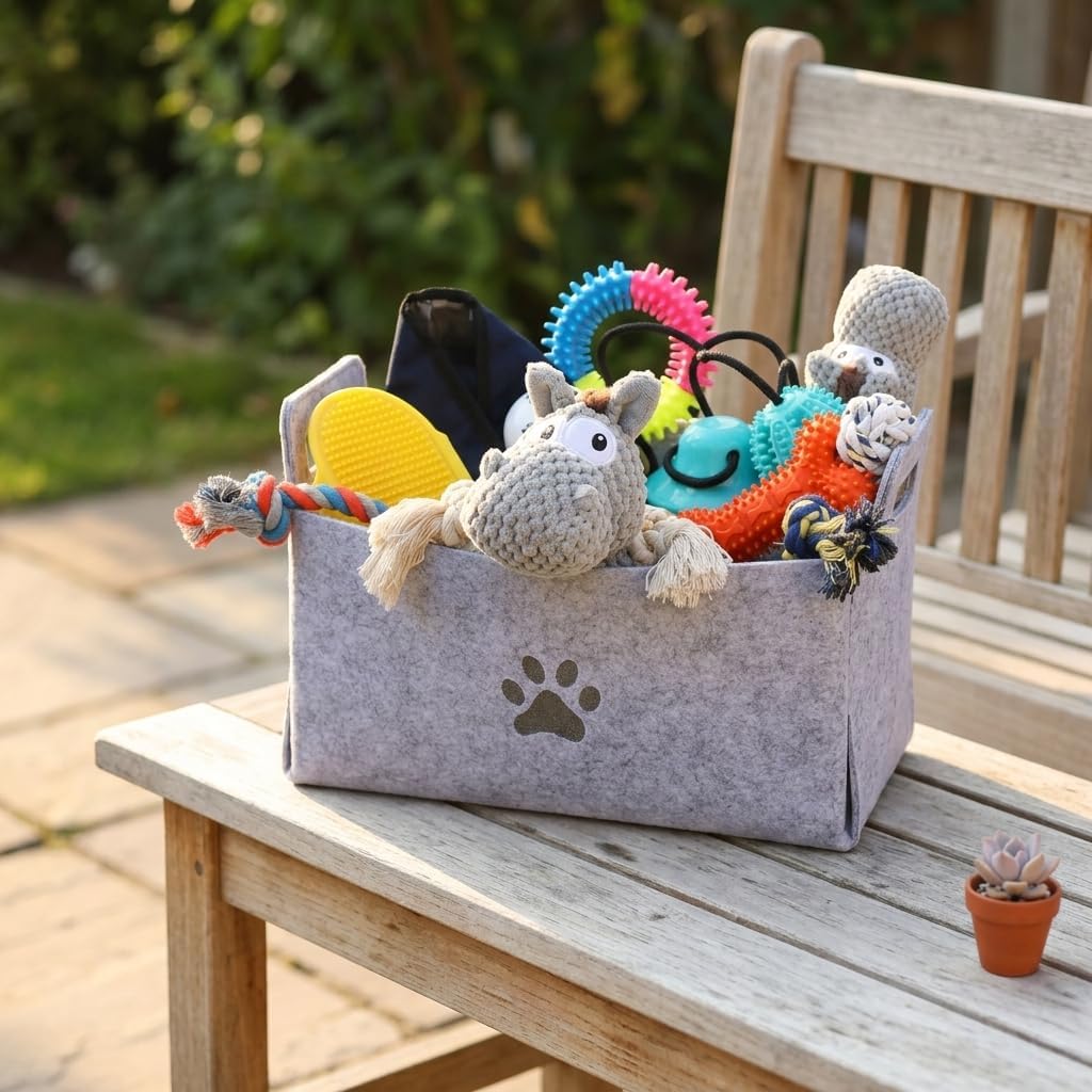 New Puppy Basket 1 Set Multicolor with Bowl Toy