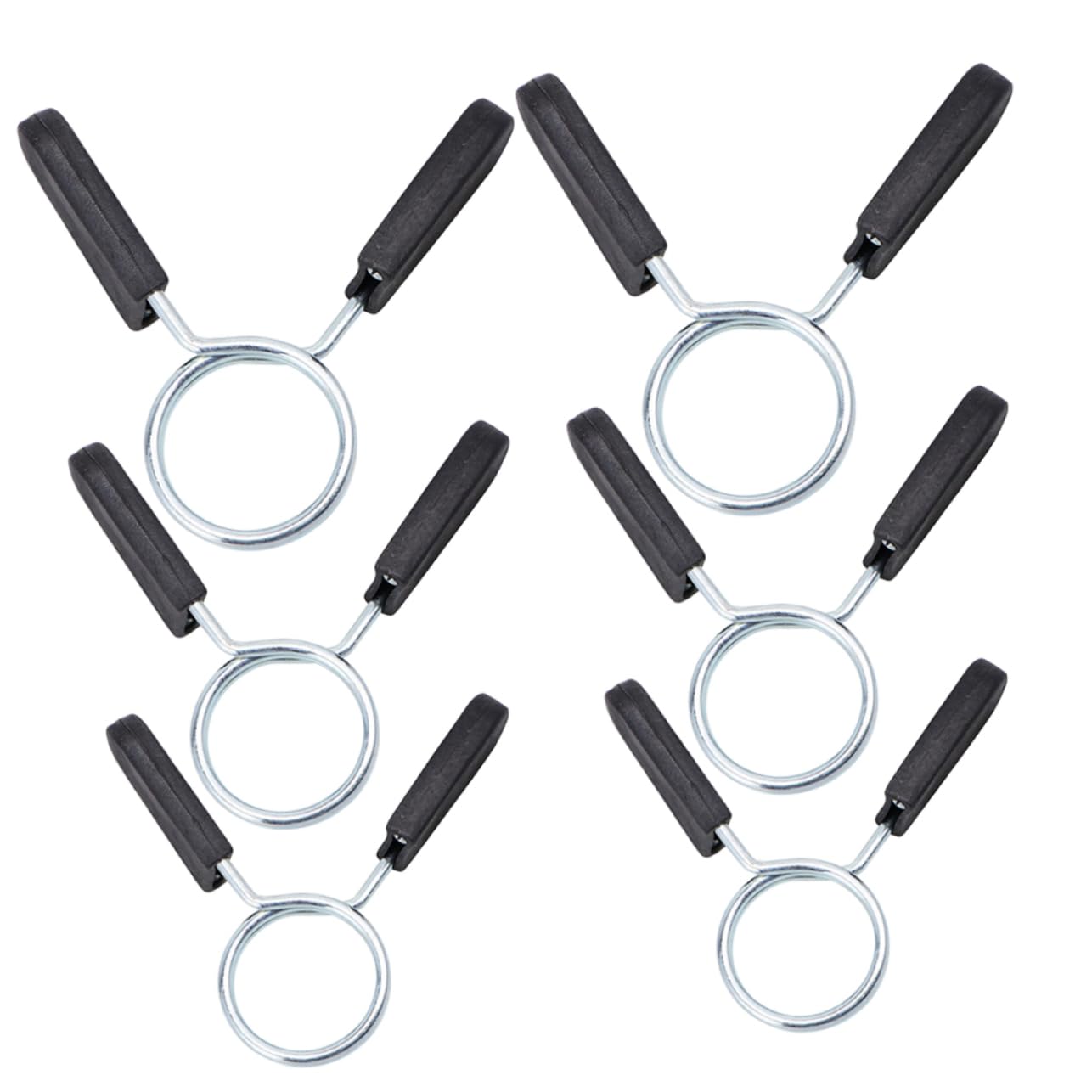 ifundom 6pcs Snap Spring Buckle Barbell Spring Clip Collars Gym Equipment for Powerlifting Cross Fit Weightlifting
