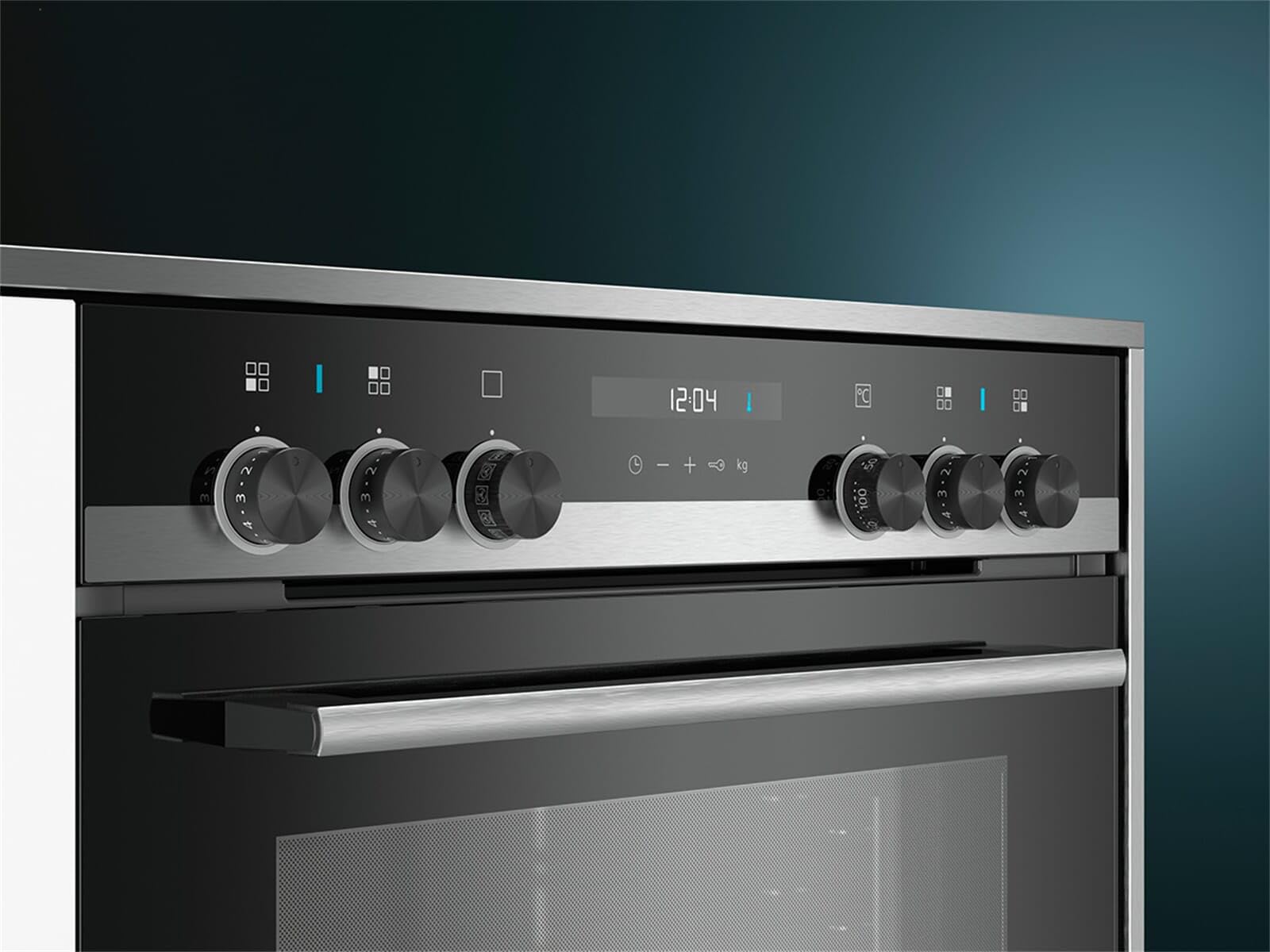 Siemens HE517ABS1 Backofen (Elektro, Einbau), 59.4 cm, Klapptür, Vollglas-Innentür, Edelstahl