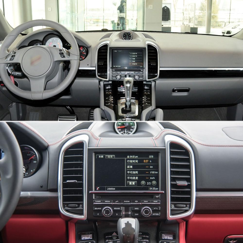 Compatible with Porsche Cayenne 7P5, Front Center Left/Right Air Conditioning Complete Assembly Central Middle AC Vent Outlet Assembly 2010 2011 2012 2013 2014 2015 (Central-Right)