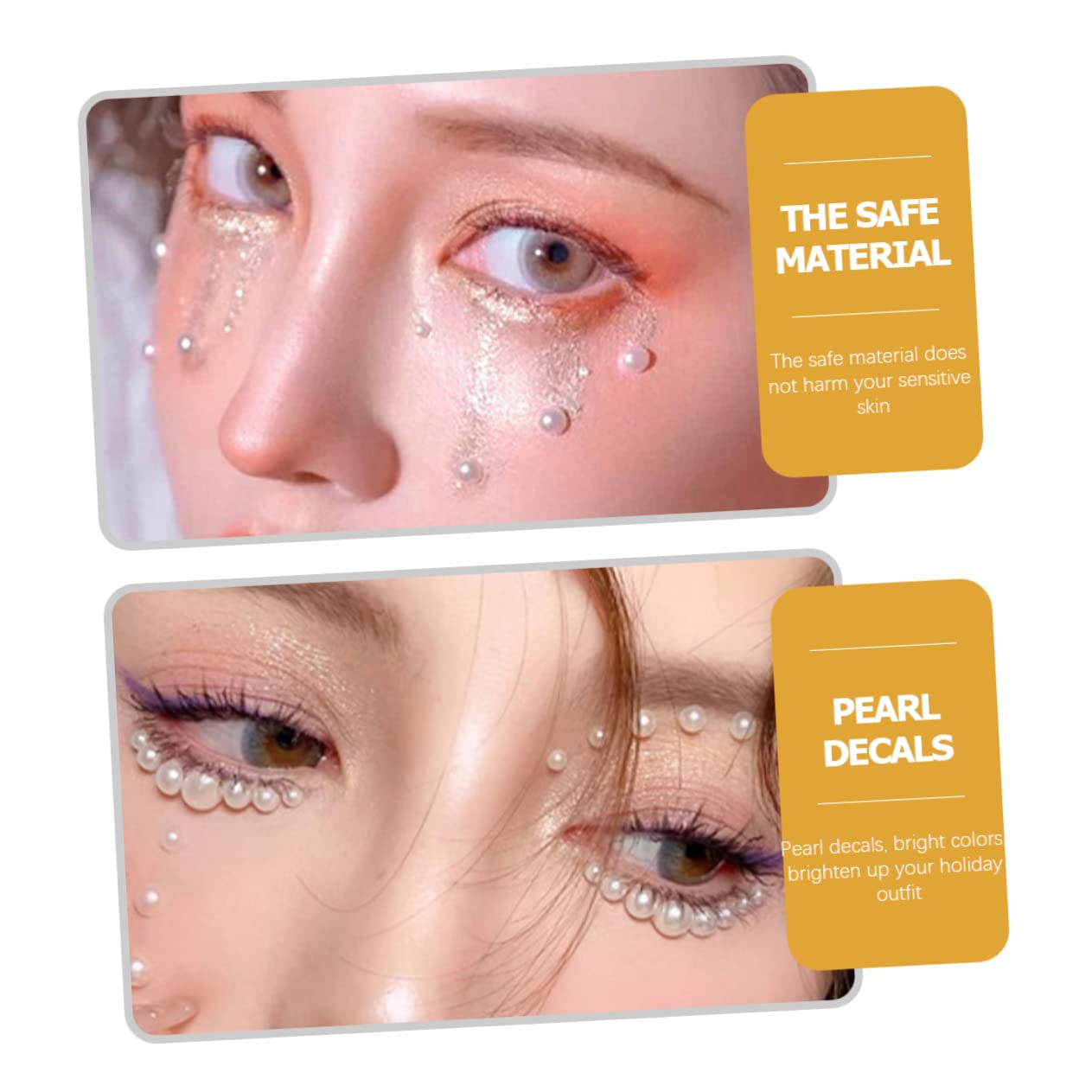 POPETPOP 4 Set Di Adesivi Per Trucco Autoadesivi Gemme Decorative Per Unghie Viso Eventi Temporanei 12 Fogli * 4