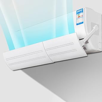 Air Vent Deflector, Mini Split Bracket, Retractable Air Conditioner Air Deflector, Universal Adjustable Air Conditioning Deflector, ABS+PP, Anti Direct Blowing, White