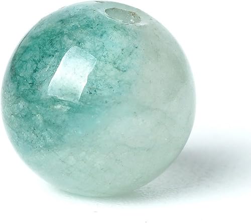 100 cuentas de piedra natural de 0.31 pulgadas (0.315in), jaspe verde, redondas, sueltas, piedras preciosas curativas energéticas, tamaño de