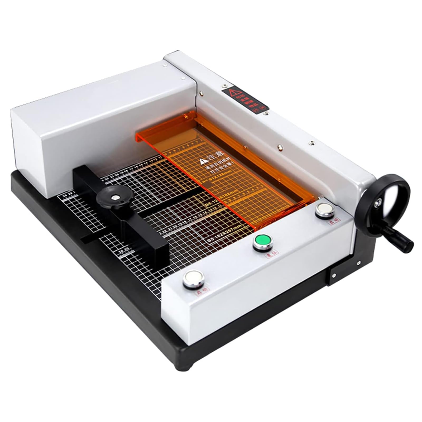 Taglierina automatica a ghigliottina resistente, larghezza di taglio 330 mm e spessore 40 mm, macchina da taglio in pelle da scrivania per ufficio scuola tipografia