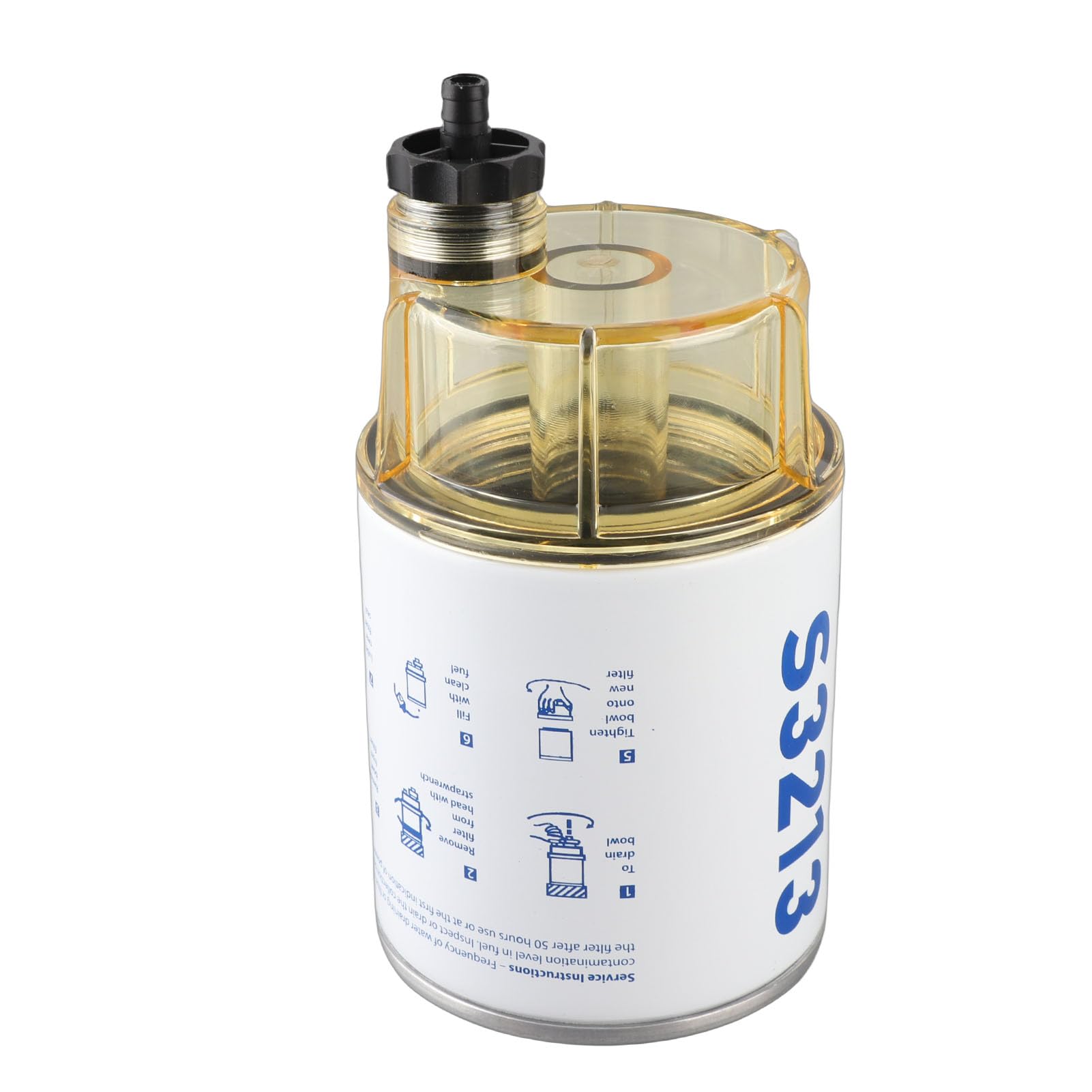 Filtro Carburante Separatore D'acqua, Separatore Acqua Carburante 18‑7928 Filtro Carburante Fuoribordo per Motore Fuoribordo Marino per Barche