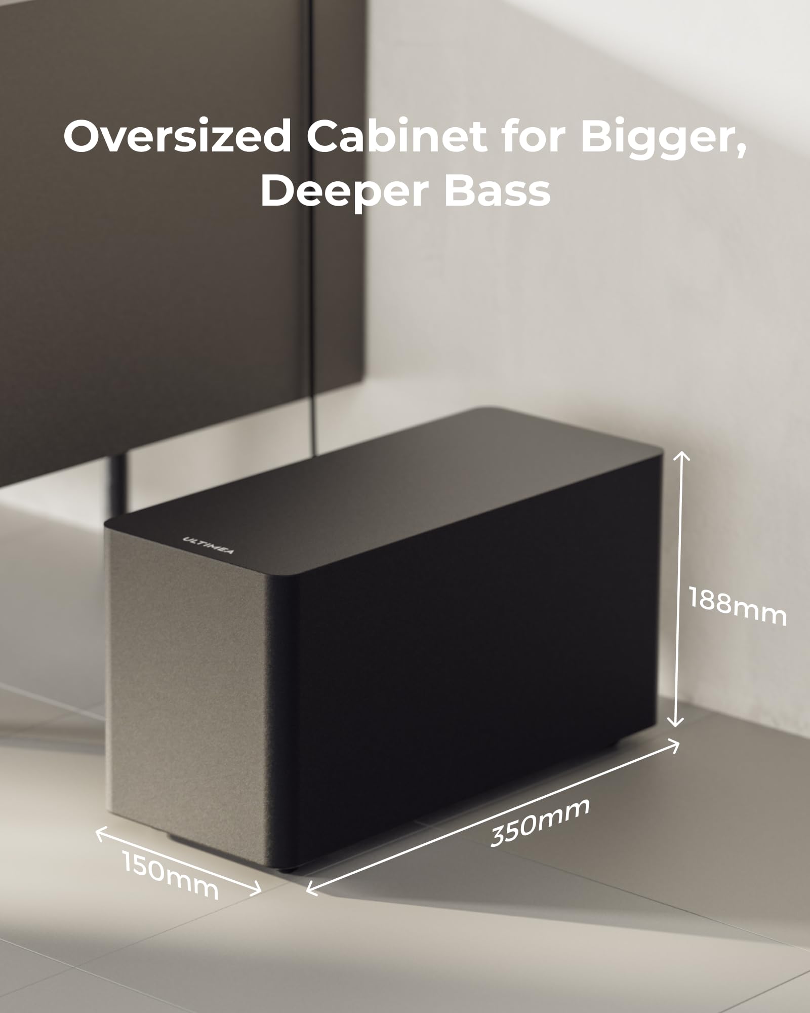 ULTIMEA 5.1ch Soundbar with Dolby Atmos, Sound Bar with Subwoofer for Smart TV, Home Theater Surround Sound System for TV, 300W, Adjustable Bass Boost, App, Bluetooth 5.4, Poseidon M60 (2025 Model) - 5