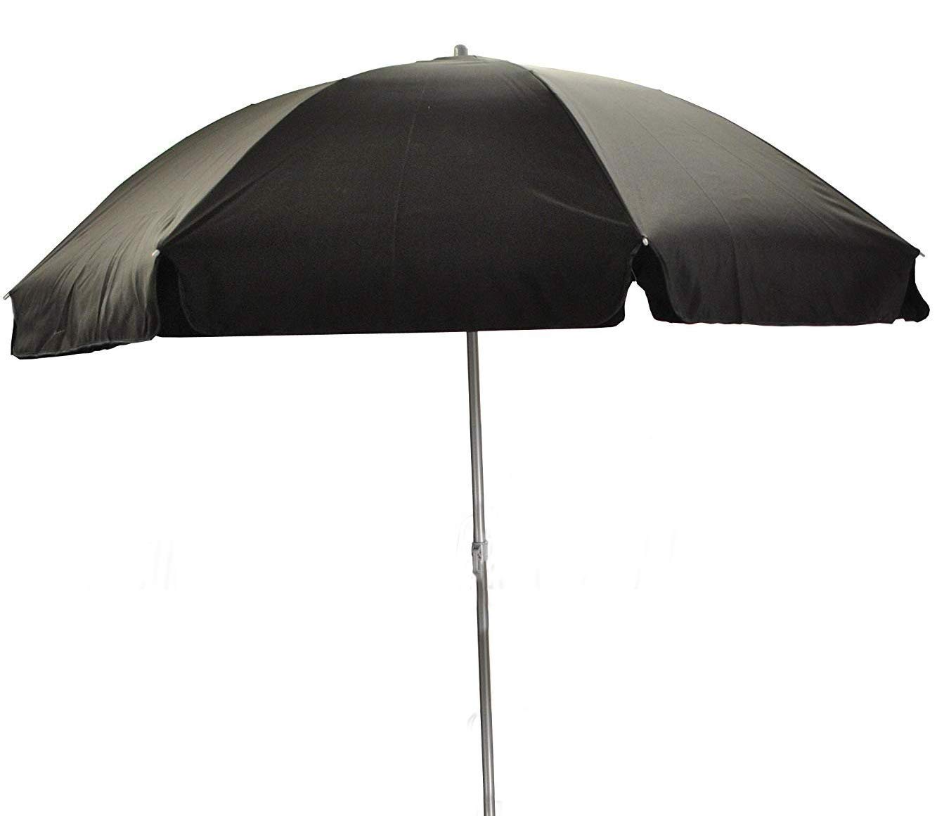 Selections Large Black Adjustable Parasol Umbrella for Beach Garden or Patio Furniture (2.5m)