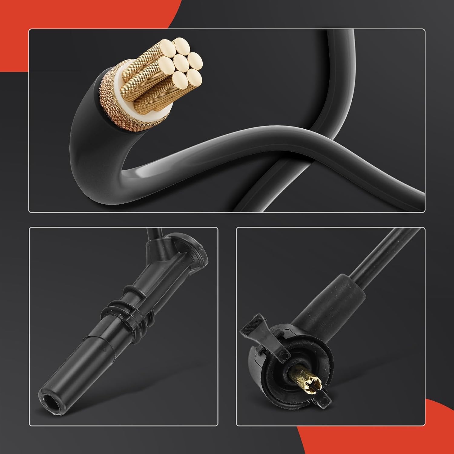 A-Premium 2 Ignition Coils with 8 Spark plug Wires and 8 Iridium Spark Plugs Compatible with Ford F-150, F-250, E-150 Econoline, Crown Victoria, Expedition & Lincoln Town Car, 1996-1999, V8 4.6L