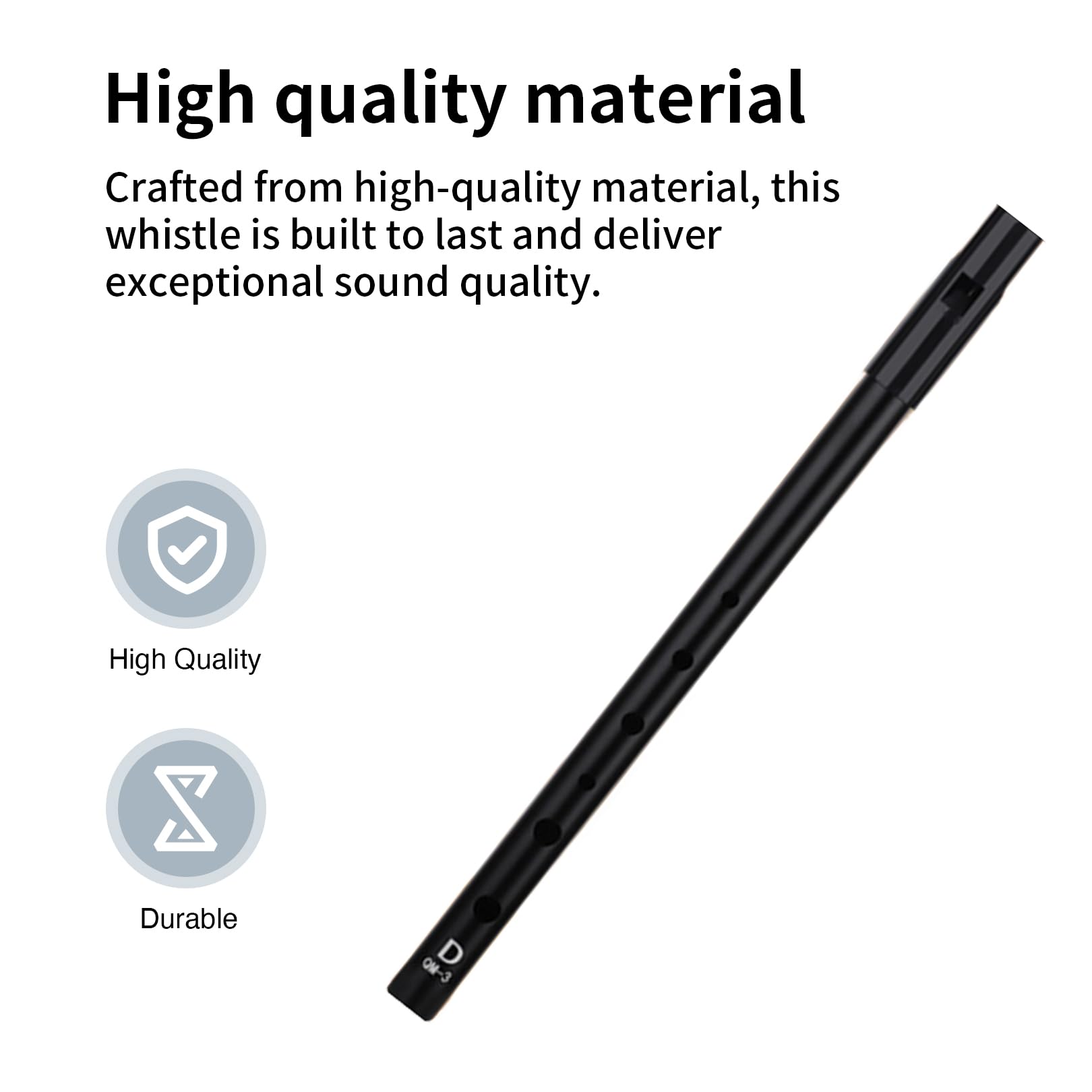 Tin Whistle,Penny Whistles,Irish Tin Whistle D,Premium Six-Hole Penny Slide Whistles,for Beginners Intermediate and Expert Band Performances (Black) - Image 4